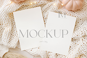 Fall Wedding Invitation Mockup, an Advertising Mockup by TatiMockup (Thumbnail 1 of 4)