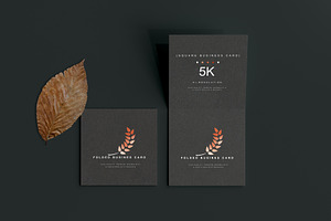 Folded Square Business Card Mockups