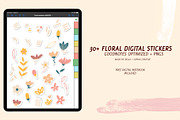 Floral Digital Stickers Goodnotes 5, an Object Graphic by Bella+Sophia Creative (Thumbnail 1 of 3)