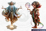 Mystic Dreamweaver Clipart Set, a Person Illustration by ThatsDesign Art (Thumbnail 6 of 9)