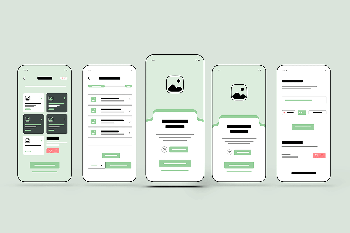 Mobile App Wireframe UI Kit Template, a Wireframe Template by MightyDesign (Photo 1 of 8)