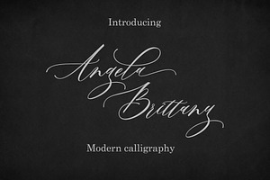 Angela Brittany, a Script Font by Amarlettering