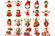 Strawberry Fairy Garden Watercolor, a Person Illustration by Nicolle's Colorful Art (Thumbnail 4 of 6)