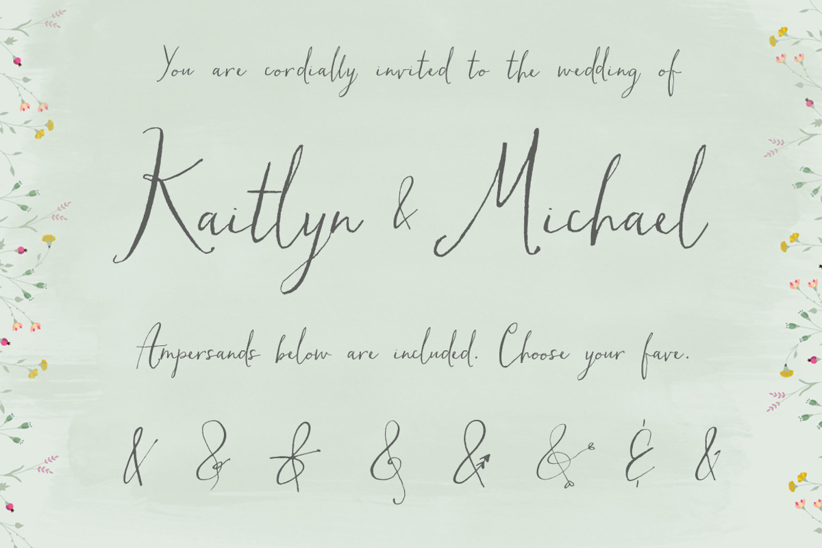 Hollyhock - A Messy Calligraphy Font preview 4