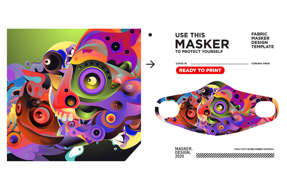 Cute Masker Design & mockup, a Mask Mockup by singpentinkhappy (Photo 8 of 16)