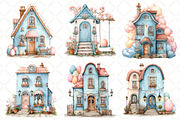 Whimsical Easter House Clipart, an Illustration by Black Bird Studio (Thumbnail 4 of 6)
