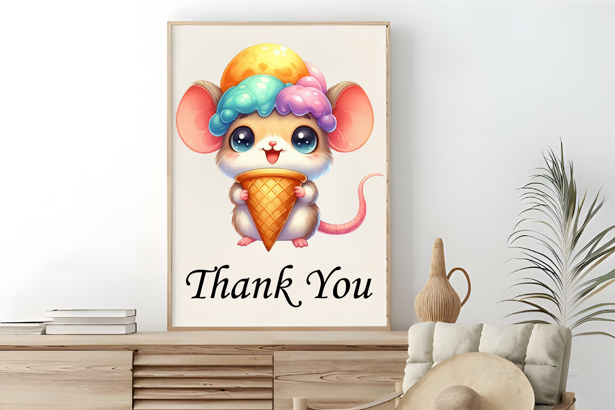 Cute Summer Mouse PNG Clipart, an Animal Illustration by RobertsArt (Photo 7 of 7)