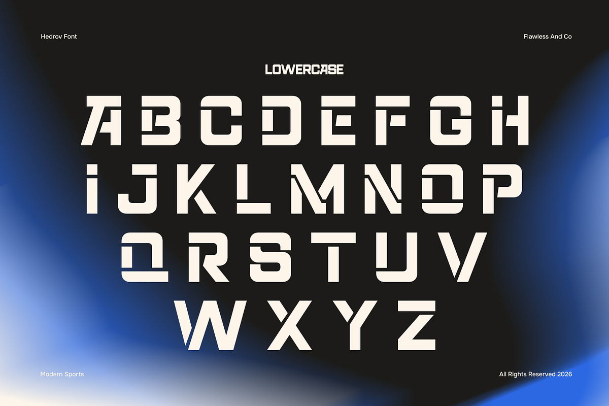 Hedrov - Bold Sports Display Font, a Sans Serif Font by Flawless And Co (Photo 7 of 10)