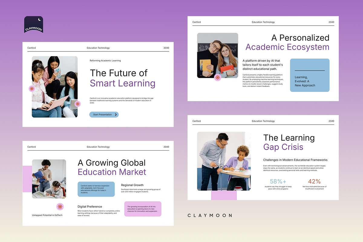 Modern Education Pitch Deck, a Presentation Template by Claymoon Lab (Photo 2 of 7)