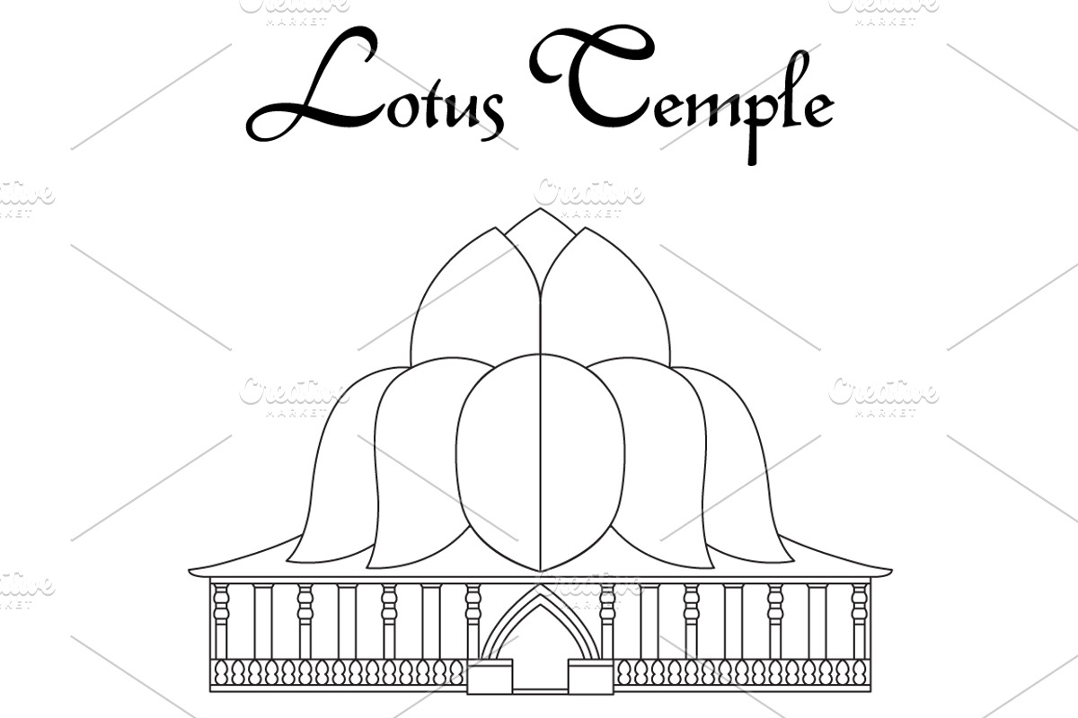 Coloring Pages with Indian Temples, an Illustration by dacascas (Photo 3 of 4)