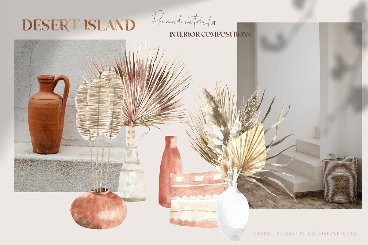 Desert Island Watercolor Boho, an Illustration by Catherine Wheel (Photo 15 of 18)