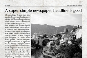 Vintage InDesign Newspaper Template