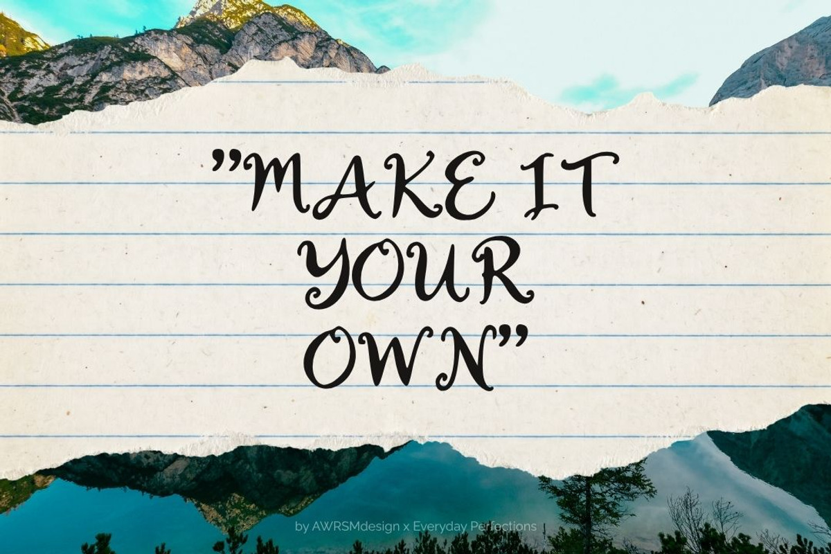 Fluria | Unique Decorative Font, a Handwritten Font by Everyday Perfection (Photo 4 of 5)