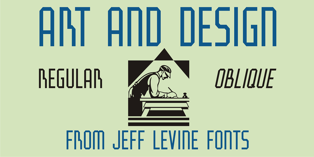 Art And Design JNL, a Font by Jeff Levine Fonts