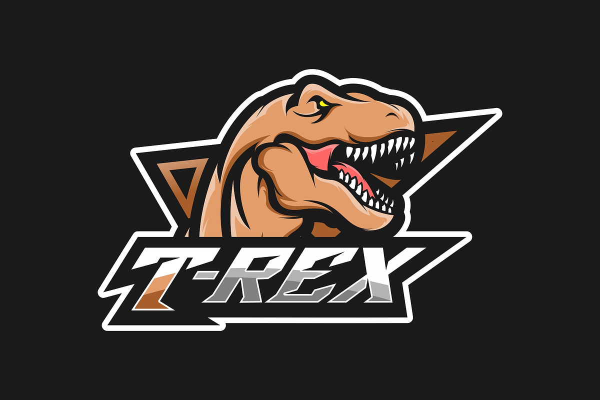 Trex Mascot Sport Logo Vector, a Branding & Logo Template by Jhon.aburame