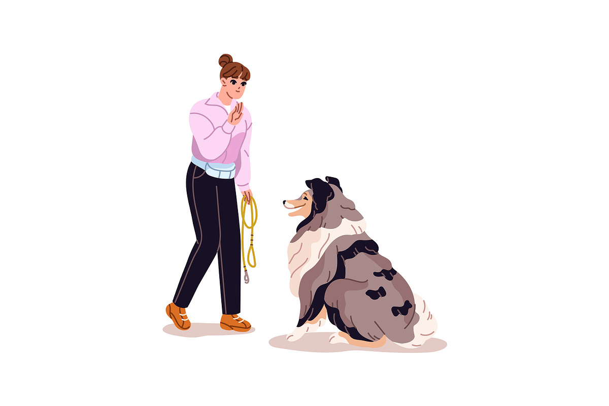 Dogs' obedience training set, an Animal Illustration by PaperTrident (Photo 7 of 13)