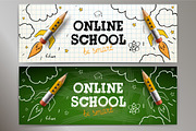 Online School Web Banners, an Education Illustration by PREMIUMVECTOR (Thumbnail 3 of 6)
