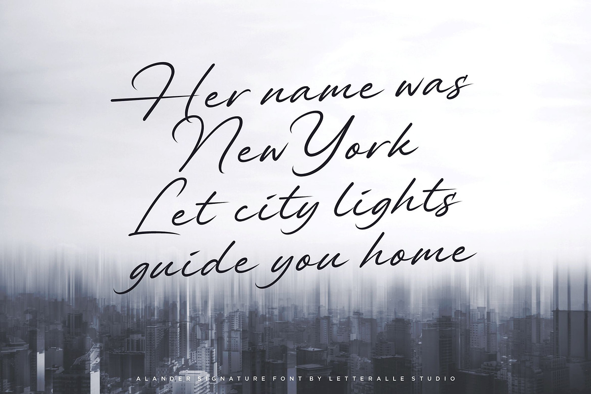 Alander Signature Font, a Script Font by Letteralle Studios (Photo 5 of 7)