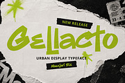 Gellacto | Urban Display Typeface, a Sans Serif Font by Maenjari Std (Thumbnail 1 of 10)