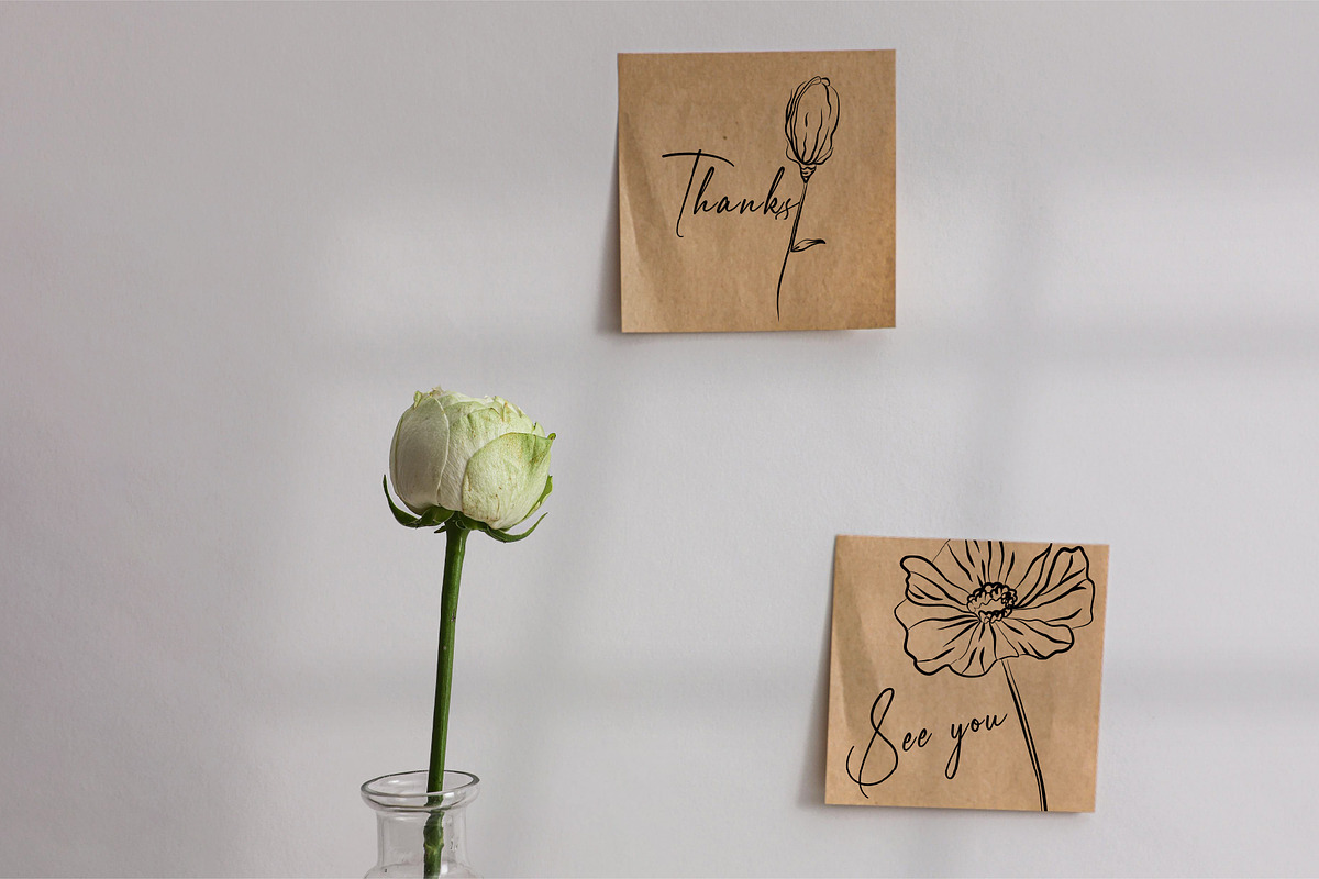 Minimalistic Line Flowers & Leaves, a Decorative Illustration by La Petite Line Art (Photo 10 of 10)