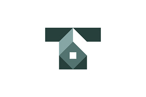 modern letter T house logo, a Branding & Logo Template by Rasagama Studio
