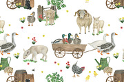 Happy farm patterns, a Pattern Graphic by ramika (Thumbnail 2 of 11)