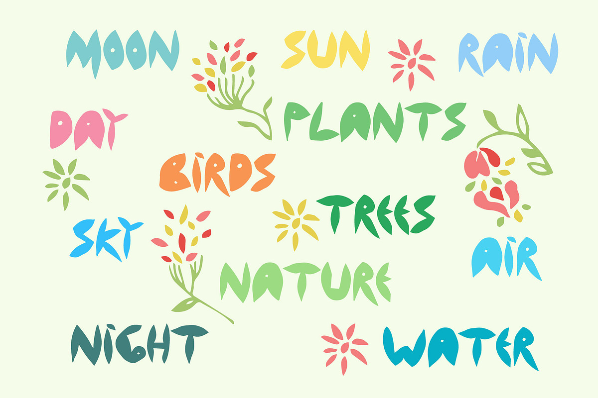 Simple Leaves - Handwritten Font, a Font by M.C. Iglesias (Photo 7 of 10)
