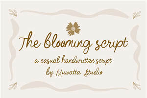 The Blooming Script, a Script Font by Muwatta Studio