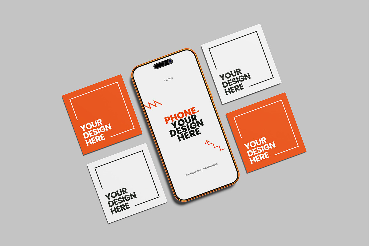 Instagram Post Mockup(Scene Creator), an iPhone Mockup by Graphiculon (Photo 9 of 11)