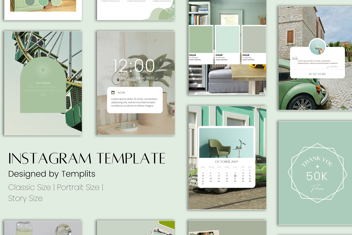 Instagram Templates BUNDLE, a Social Media Template by Templits (Photo 2 of 9)