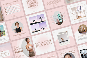 Yoga Instagram Canva Template Buri