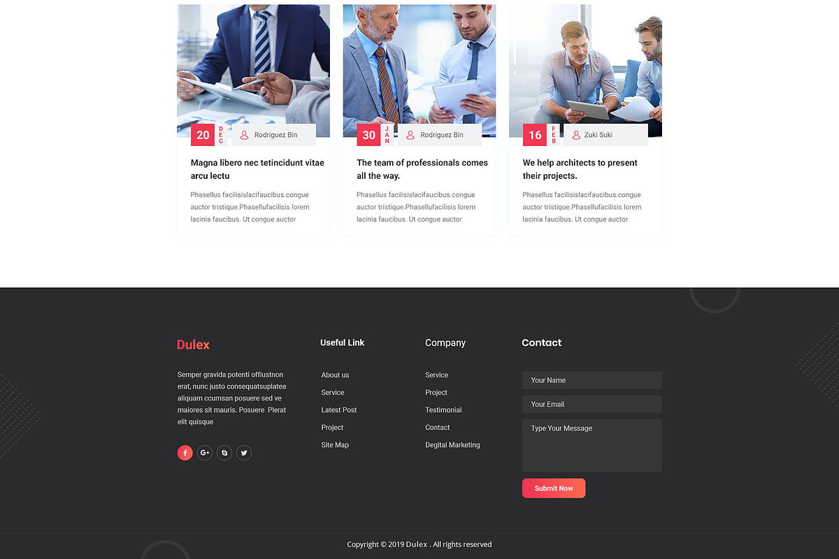 Dulex - Multipurpose Website PSD, a Templates & Theme by Themeix (Photo 8 of 8)