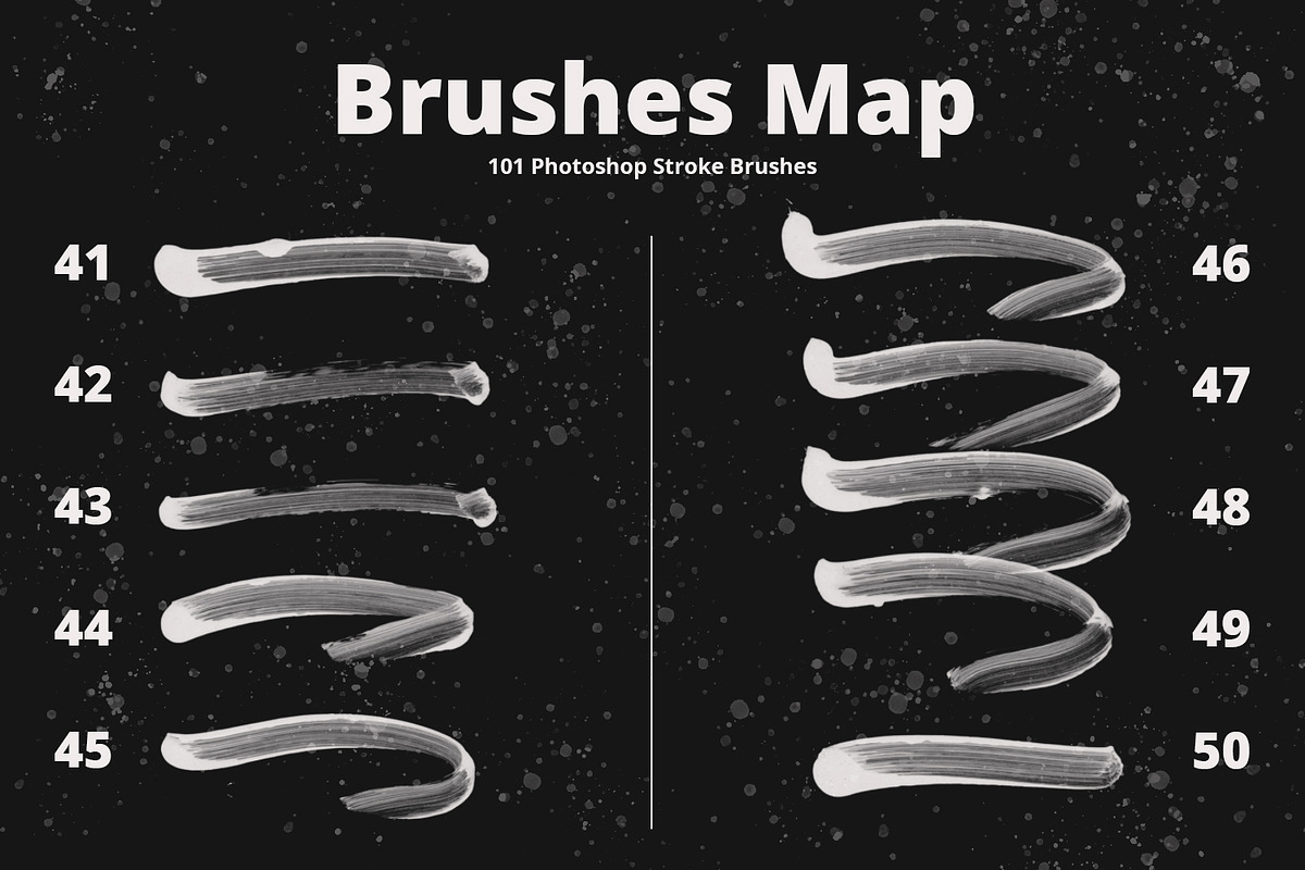101 Photoshop Paint Stroke Brushes, a Brush Add-On by Graphicfresh (Photo 8 of 14)