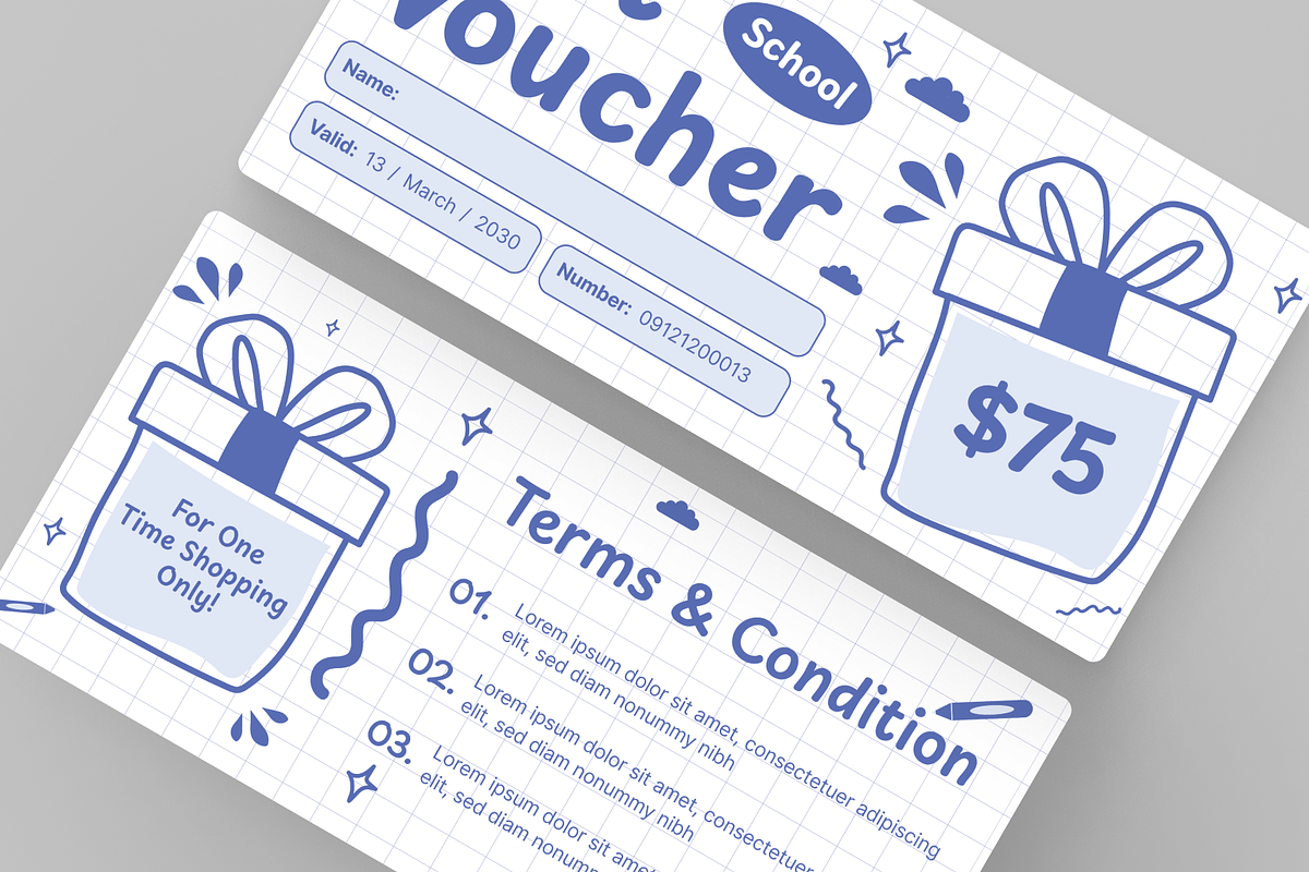 School Gift Voucher, a Print Template by Annora Studio (Photo 5 of 6)