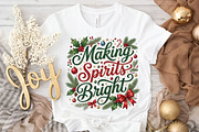 Making Spirits Bright Christmas PNG, a Seasonal Illustration by DreamPrint404 (Thumbnail 3 of 6)