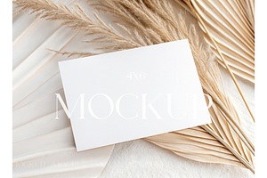 Dried Palm Leaf Card Mockup, a Mockup by MockupWizard