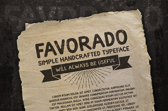 Favorado typeface preview 5
