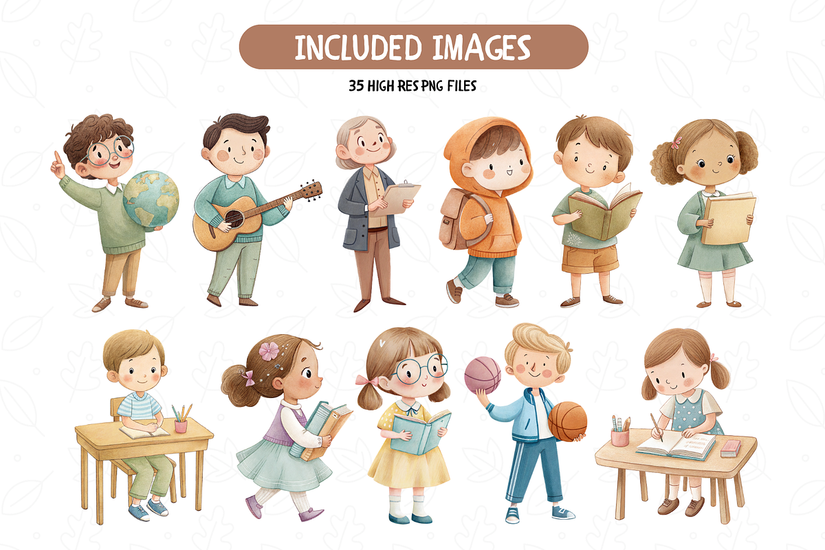 Cute School Supplies PNG, an Illustration by TatiMockup (Photo 2 of 5)
