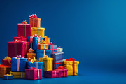 86 Gift boxes with ribbons and bows, a Holiday Photo by Handmadefont (Thumbnail 26 of 90)