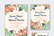 Floral Wedding Invitation Template, an Invitation Template by Raftel (Thumbnail 2 of 2)