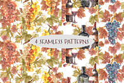 Wine and grapes set illustrations, a Food Illustration by Ann Astro (Thumbnail 8 of 9)