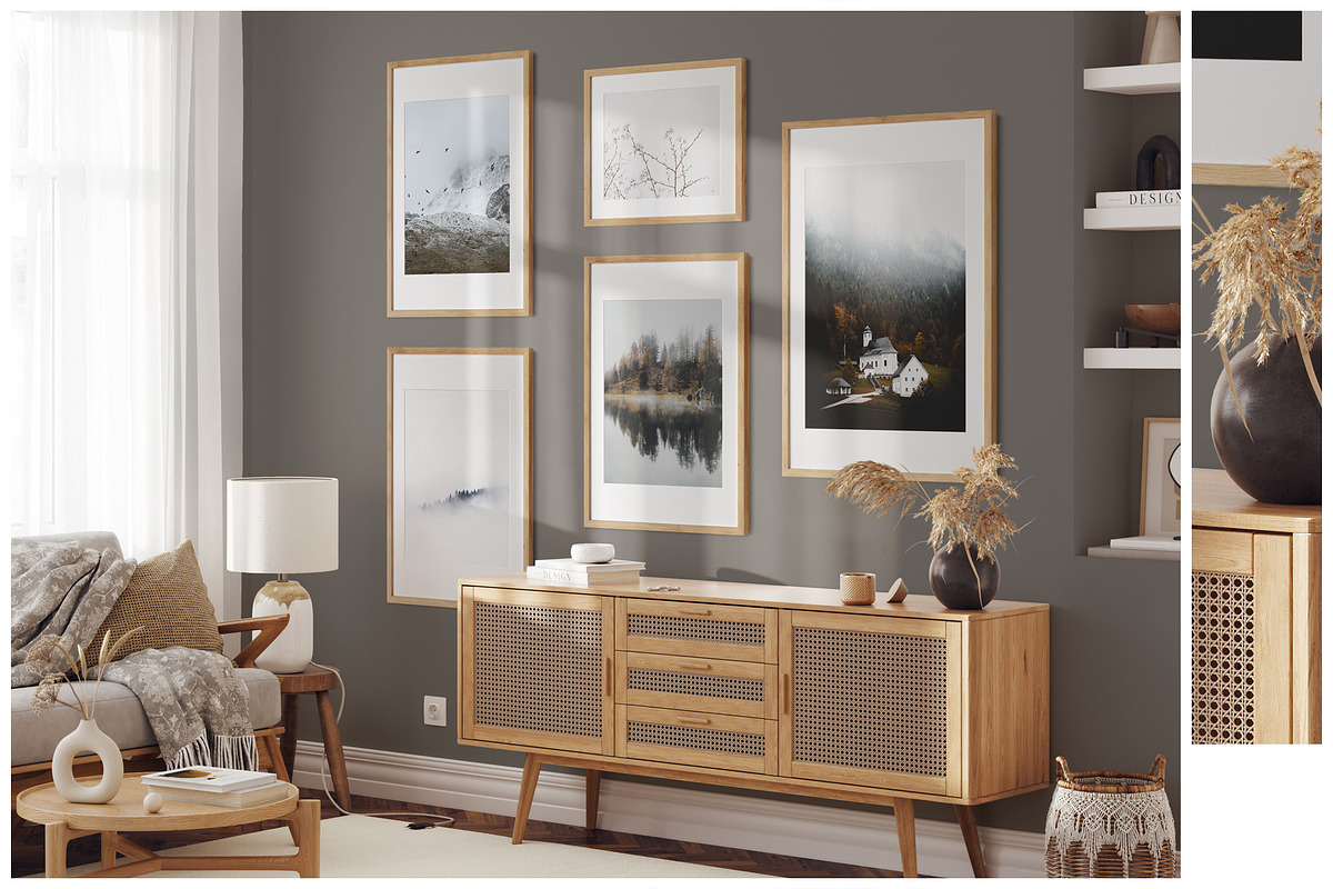 Frame & Wall Mockup Bundle Sunshine, a Print Template by Yuri-U (Photo 11 of 15)