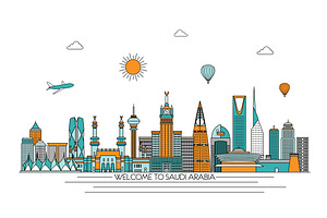 Saudi Arabia line skyline