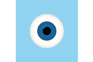 Human 3d blue eye. Eye iris, an Object Illustration by Vector Creator