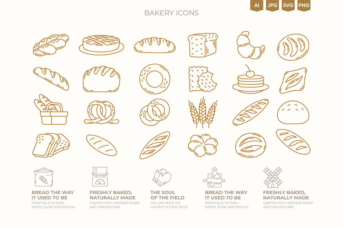 Bakery & Wheat Fields, a Food Illustration by Ilia Design (Photo 2 of 12)