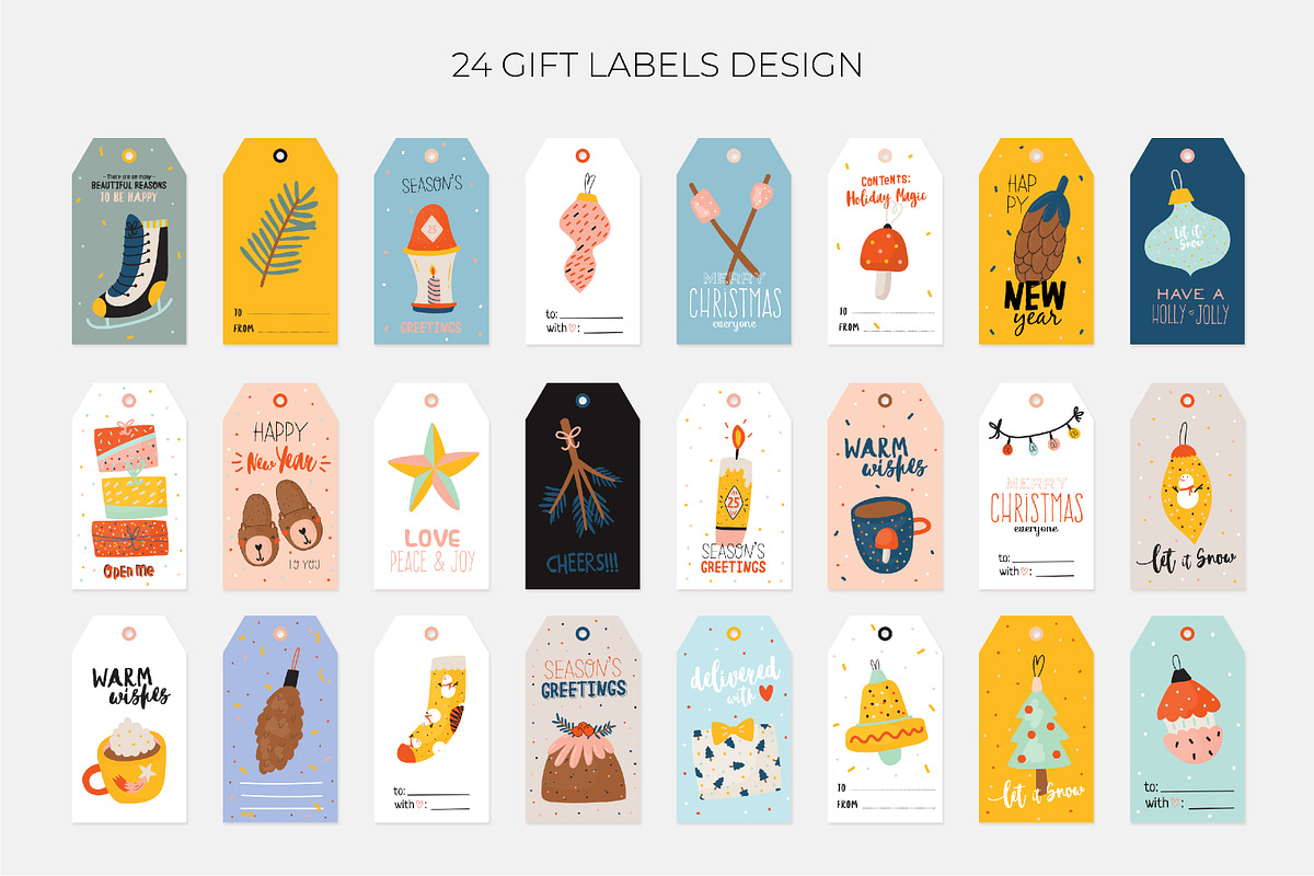 Cute Christmas & New Year BUNDLE, a Seasonal Illustration by Ruslana Lubenets (Photo 90 of 104)