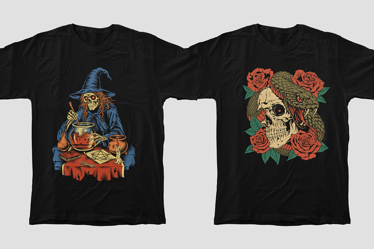 Dark T-shirt Designs Bundle, an Illustration by Stead Supply (Photo 3 of 4)
