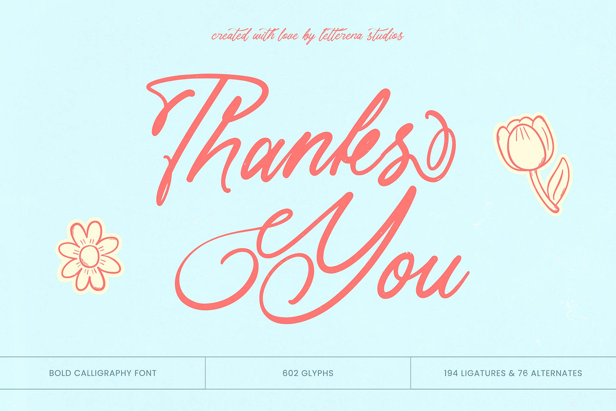 Akmelyn Beridge Bold Calligraphy, a Script Font by Letterena Studios Script (Photo 20 of 20)