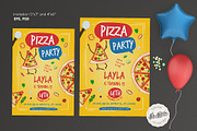 Pizza Birthday Party Invitation, an Invitation Template by El-Studio (Thumbnail 2 of 3)