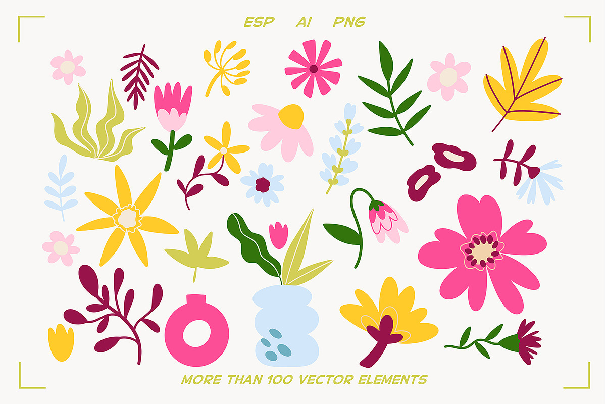 Floral stickers & patterns bundle, an Object Illustration by UnaAnya (Photo 10 of 10)